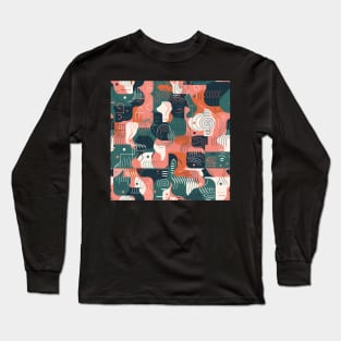 Abstract philosophy - Abstract Mindset Seamless Pattern Long Sleeve T-Shirt